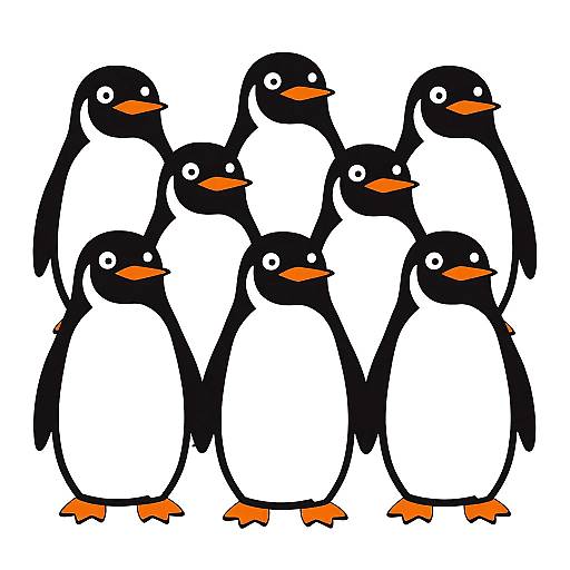 Seven Cartoon Post-Punk Penguins