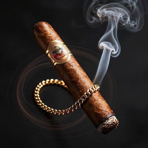 Cuban Link Cigar with Golden Chain
