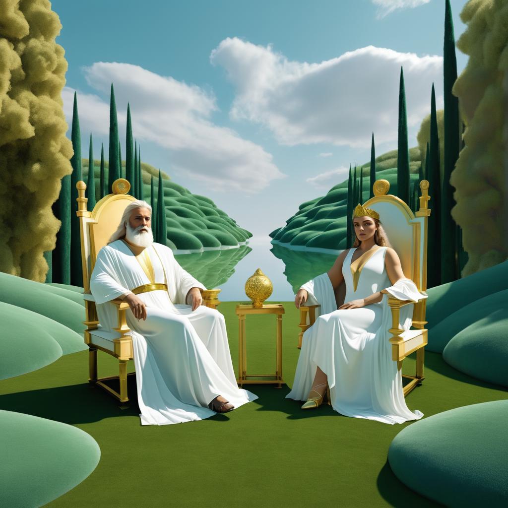 Zeus and Hera: Surreal Throne Scene