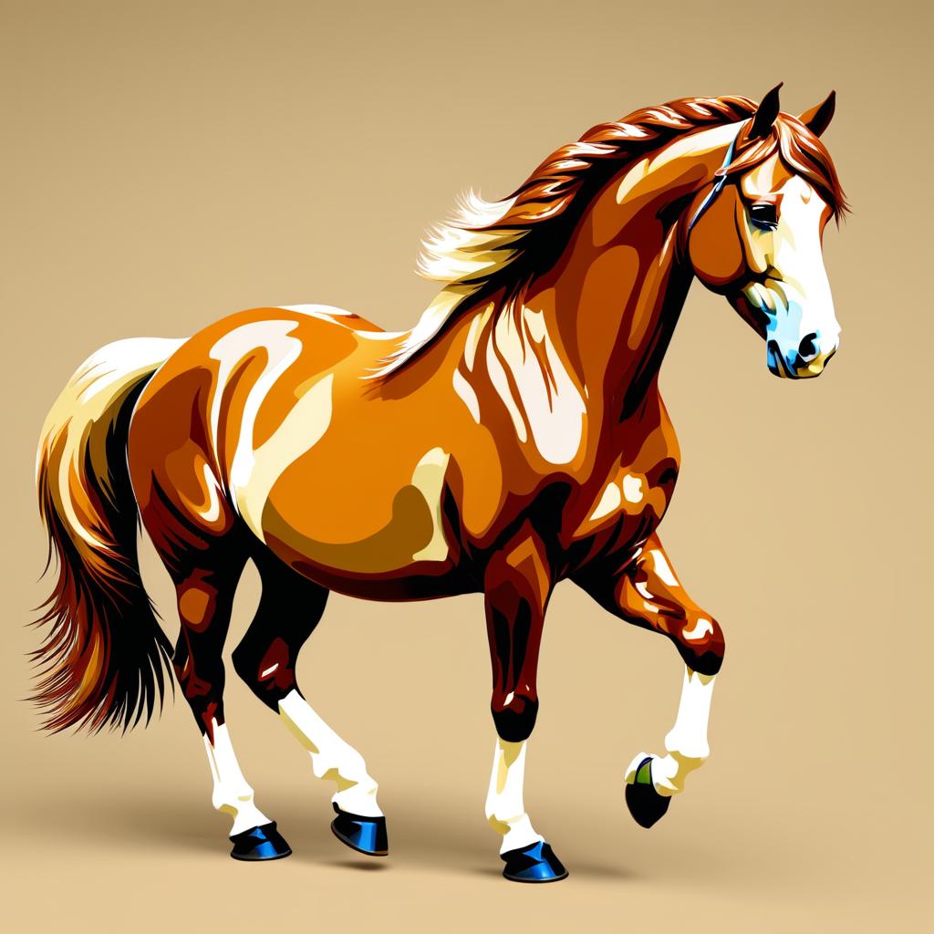 Majestic Chestnut and Cream Horse