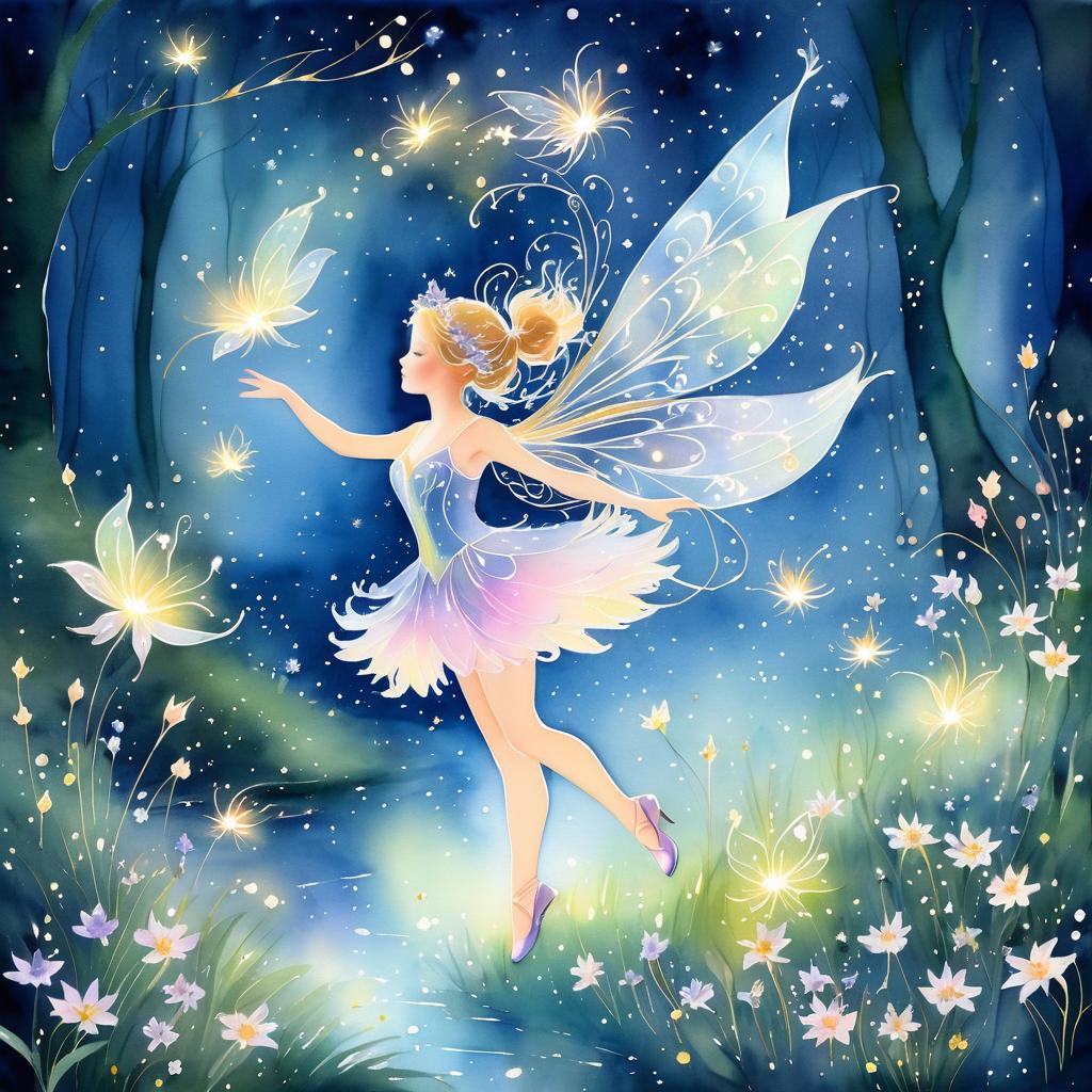 Enchanting Fairy Dance in Moonlit Glen