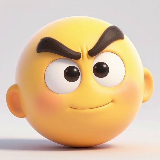 Playful Megamind Cartoon Portrait