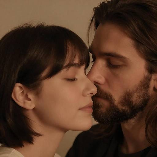 Intimate Couple in Warm Lighting