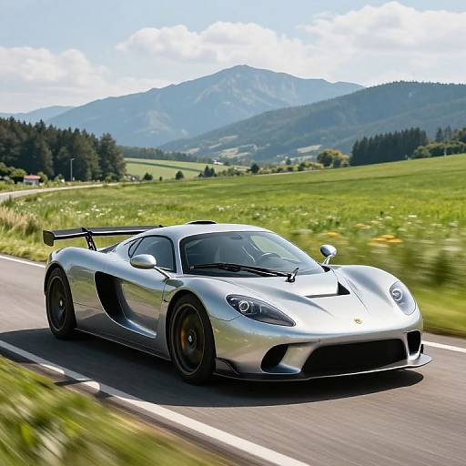 Silver Saleen S5S Raptor on Scenic Road