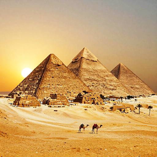 Ancient Egyptian Ruins at Sunset