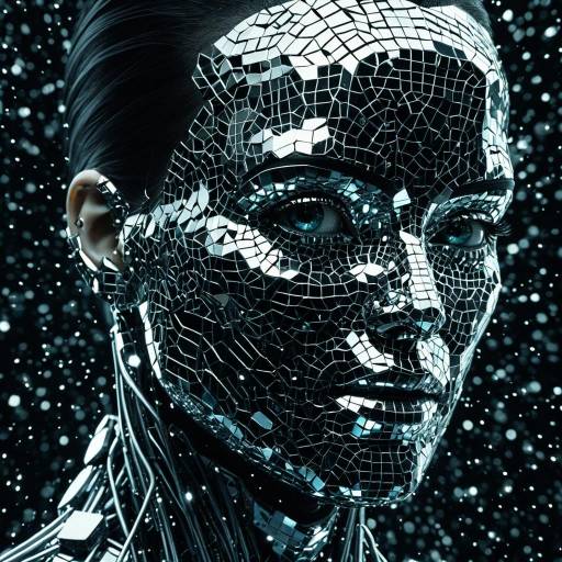 Chrome Android Face Close-Up