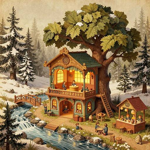 Anton Pieck Ornate Puppet Theater Workshop