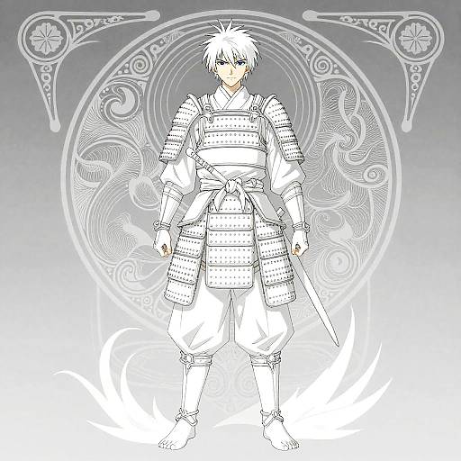 Anime Ibis Samurai Guardian Portrait