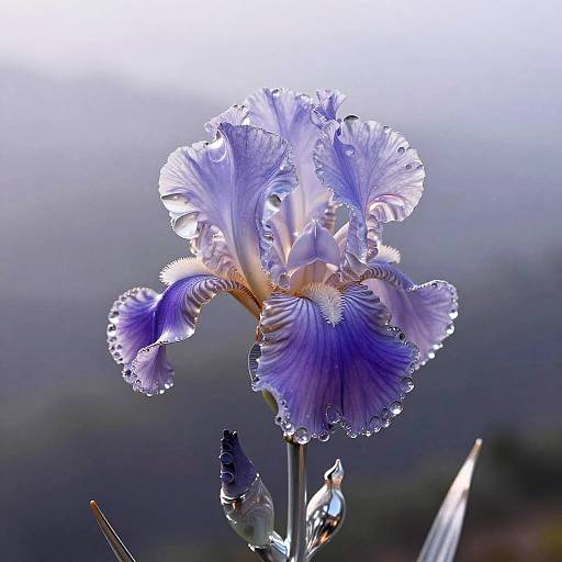 Translucent Amethyst Iris Macro