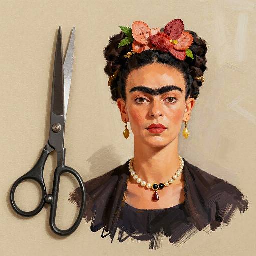 Painterly Embroidery Scissors with Frida