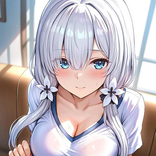 Illustration of Ars almal, nijisanji in the style of Qian wu atai