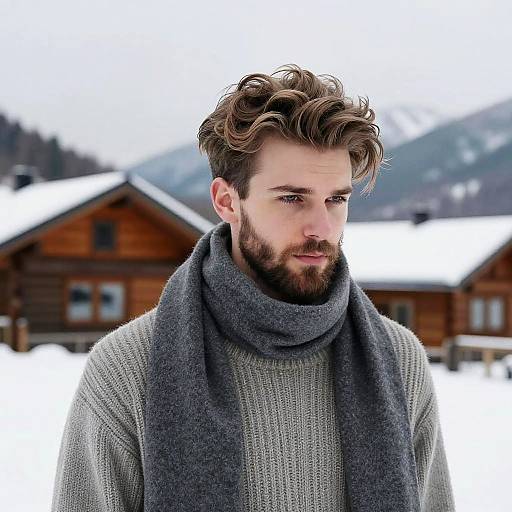 540 Waves Hairstyle in Snowy Cabin