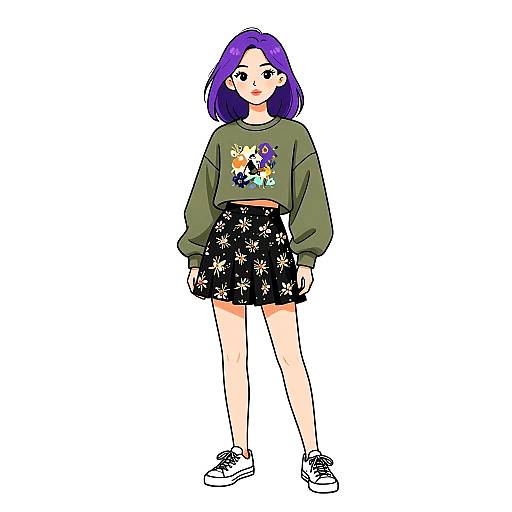 Stylish Woman in Casual Streetwear