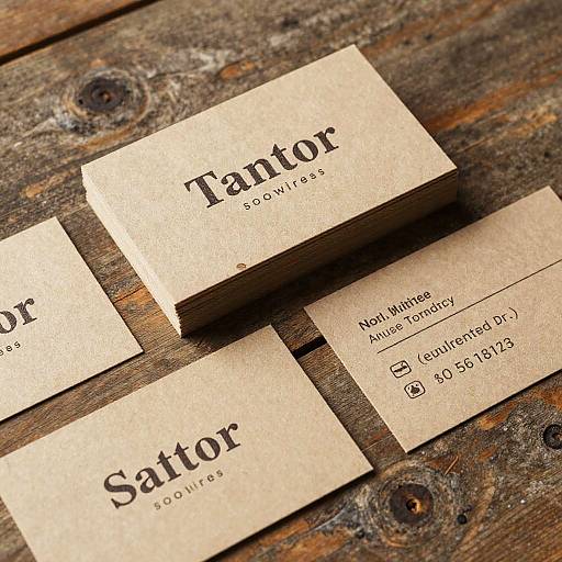 Vintage Rustic Handcrafted Business Cards