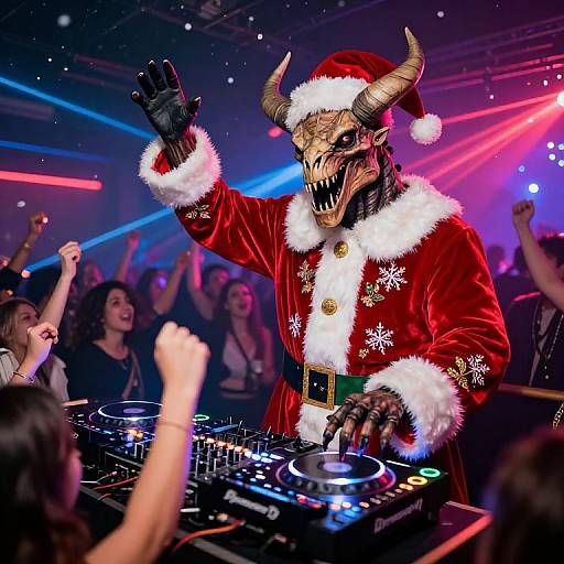 Festive Deathclaw DJ Holiday Rave