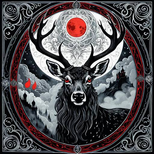 Mystical Antigravity Stag Tarot Card Mystical Antigravity Stag Tarot Card