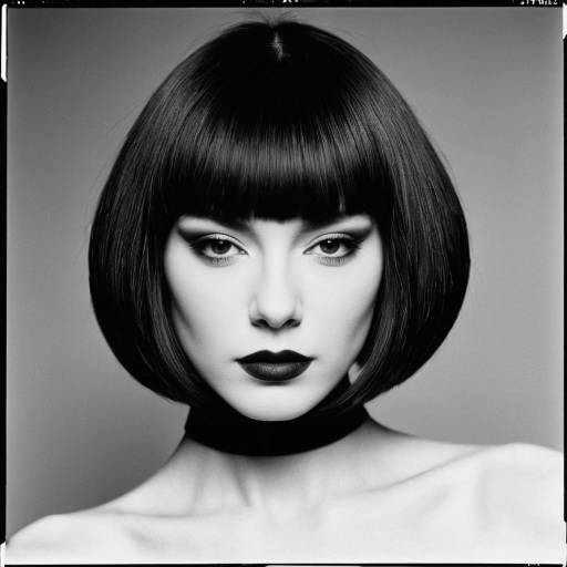 Avant-Garde Close-Up Portrait of Woman with Asymmetrical Bob