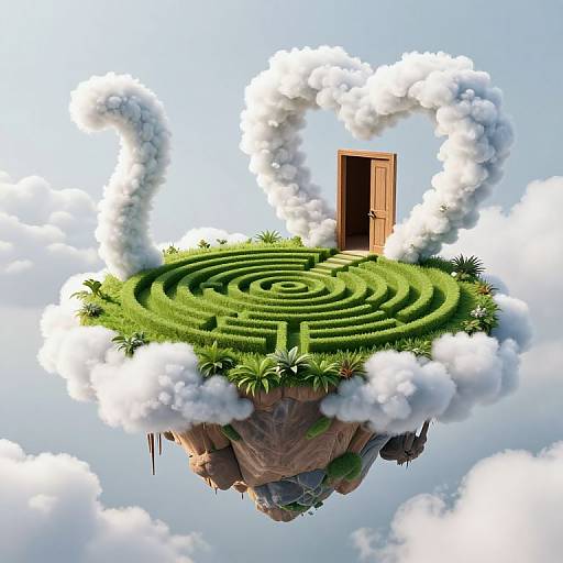 Surreal Cat Tail Floating Island