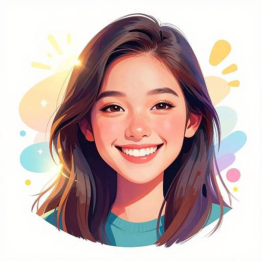 Vivid Digital Caricature Portrait