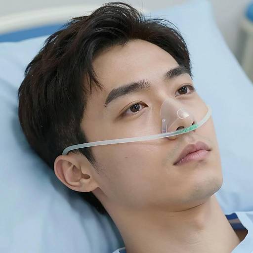 Serene Hospital Scene: Close-Up Portrait