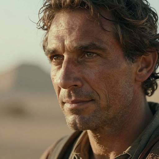 Hyperrealistic Portrait of Mysterious Archaeologist