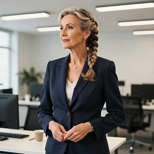 Dutch Crown Braid on Mature Woman
