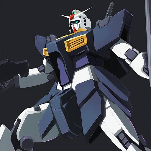 Illustration of Gundam mk ii, gundam in the style of Niwatori kokezou