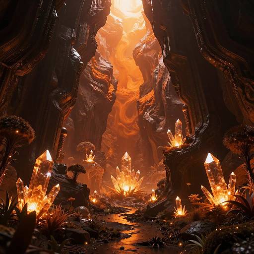 Futuristic Sci-Fi Abyss Landscape