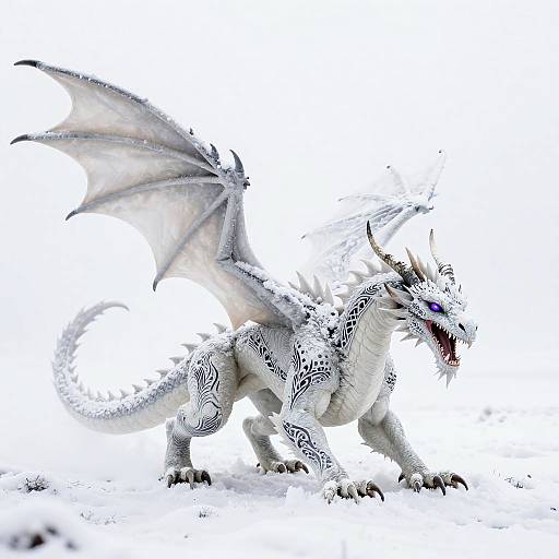 Fierce White Dragon Landing