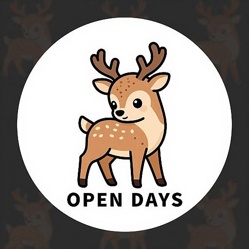 Gentle Cartoon Deer Logo Design