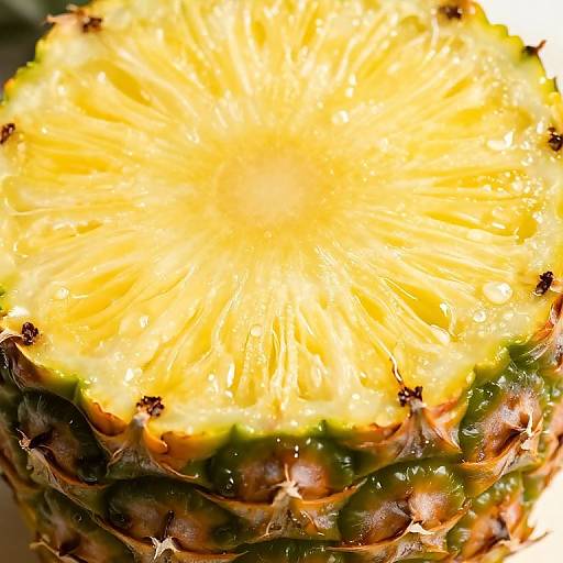 Close-Up Macro Pineapple Slice