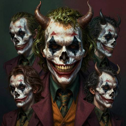 Intricate Hyper Realistic Joker Demon Portrait