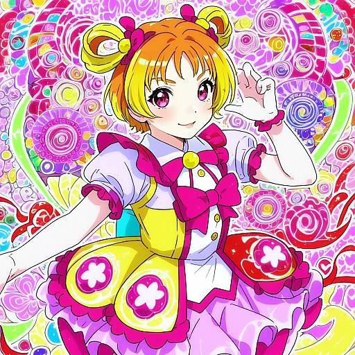 Illustration of Hanamichi ran, delicious party precure in the style of Culter