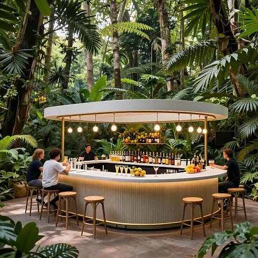 Modern Beer and Fruit Bar in Rainforest