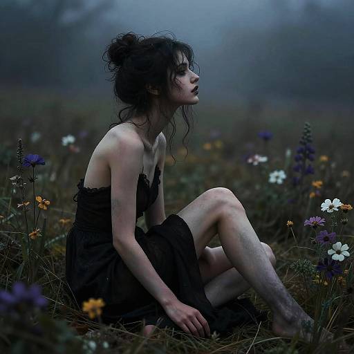 Celestial Wanderer in Ethereal Blooms