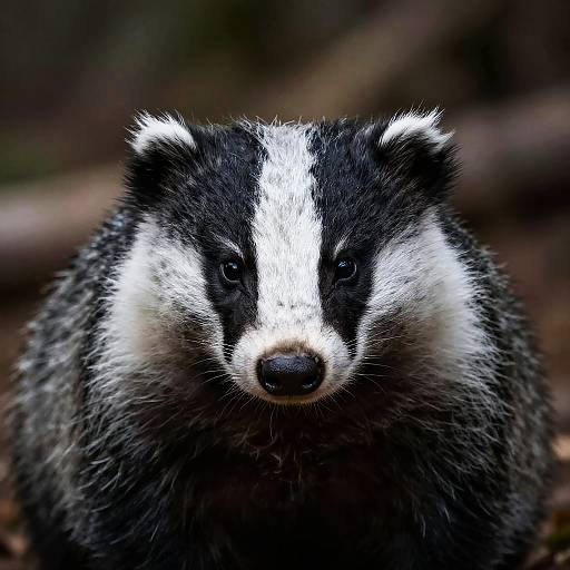 Stern Badger Digital Portrait