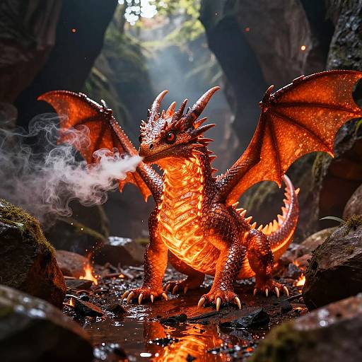 Molten-Scaled Dragonet in Flickering Canyon