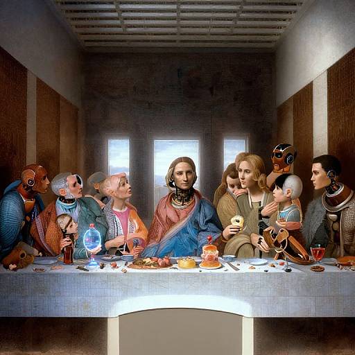 Digital art blend of Leonardo's 