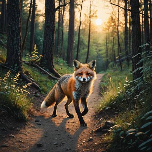 Whimsical Fox and Raccoon Adventure Whimsical Fox and Raccoon Adventure