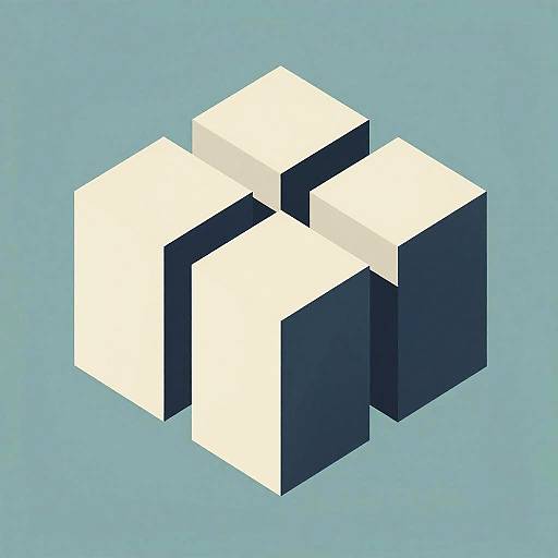 Escher-Inspired Floating Geometric Island