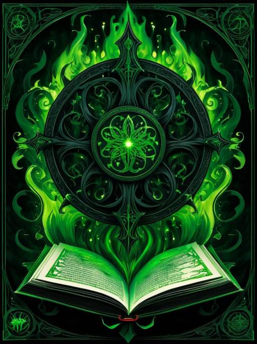 Ultra-Realistic Lovecraftian Spellbook Illustration