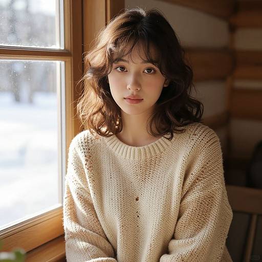 Cozy Winter Window Portrait