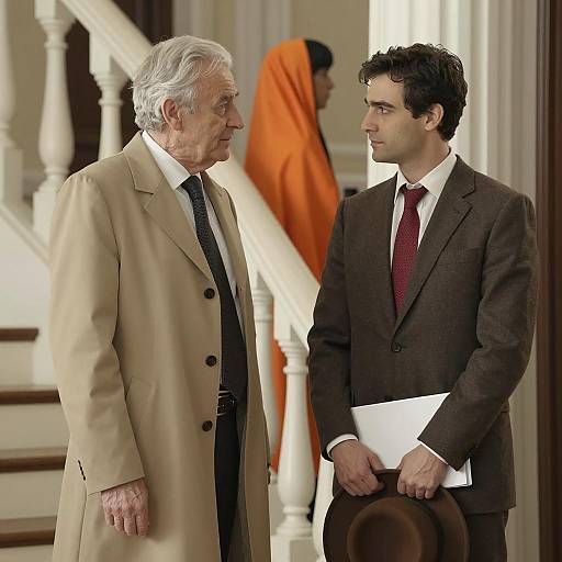 Meeting at the Building's Entrance