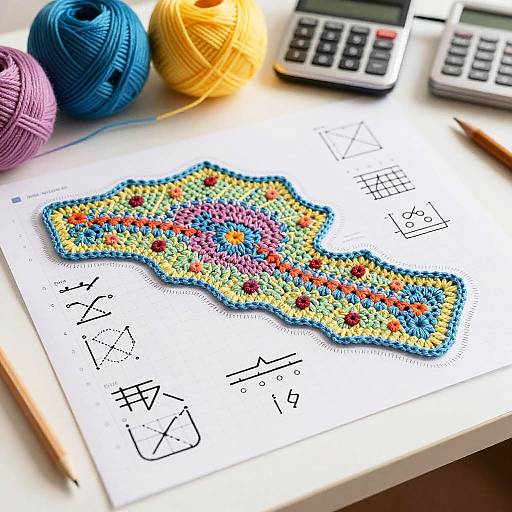 AI-Crafted Crochet Pattern Map