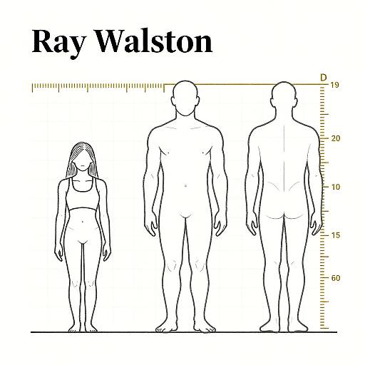 Elegant Infographic of Ray Walston's Height