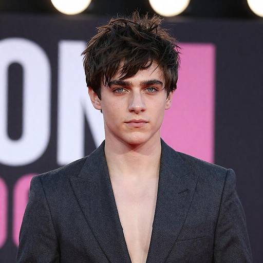 Serious Young Man in Dark Suit