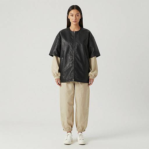 Casual Streetwear Style with Leather and Fur