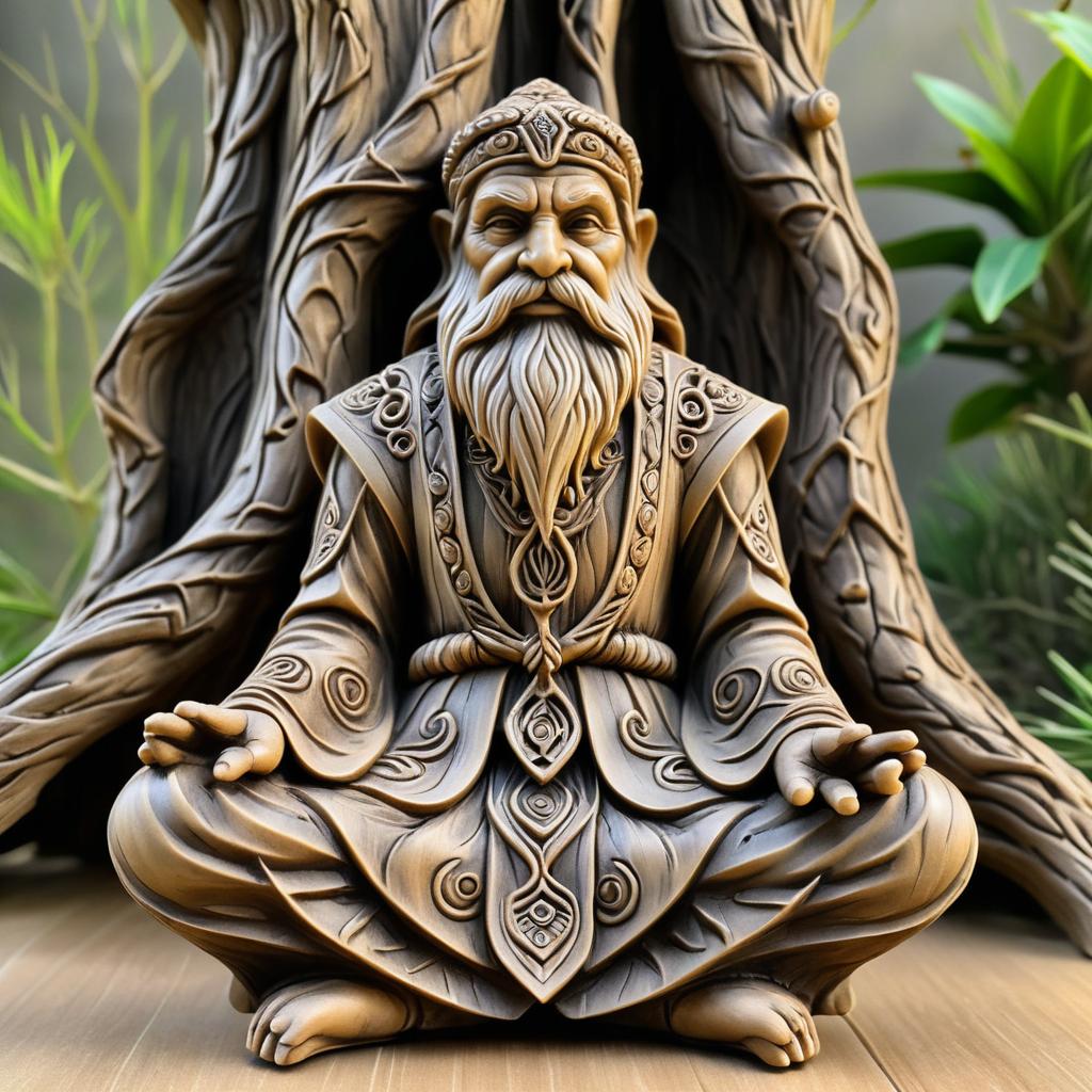 Wisdom of Nature: Meditative Old Man