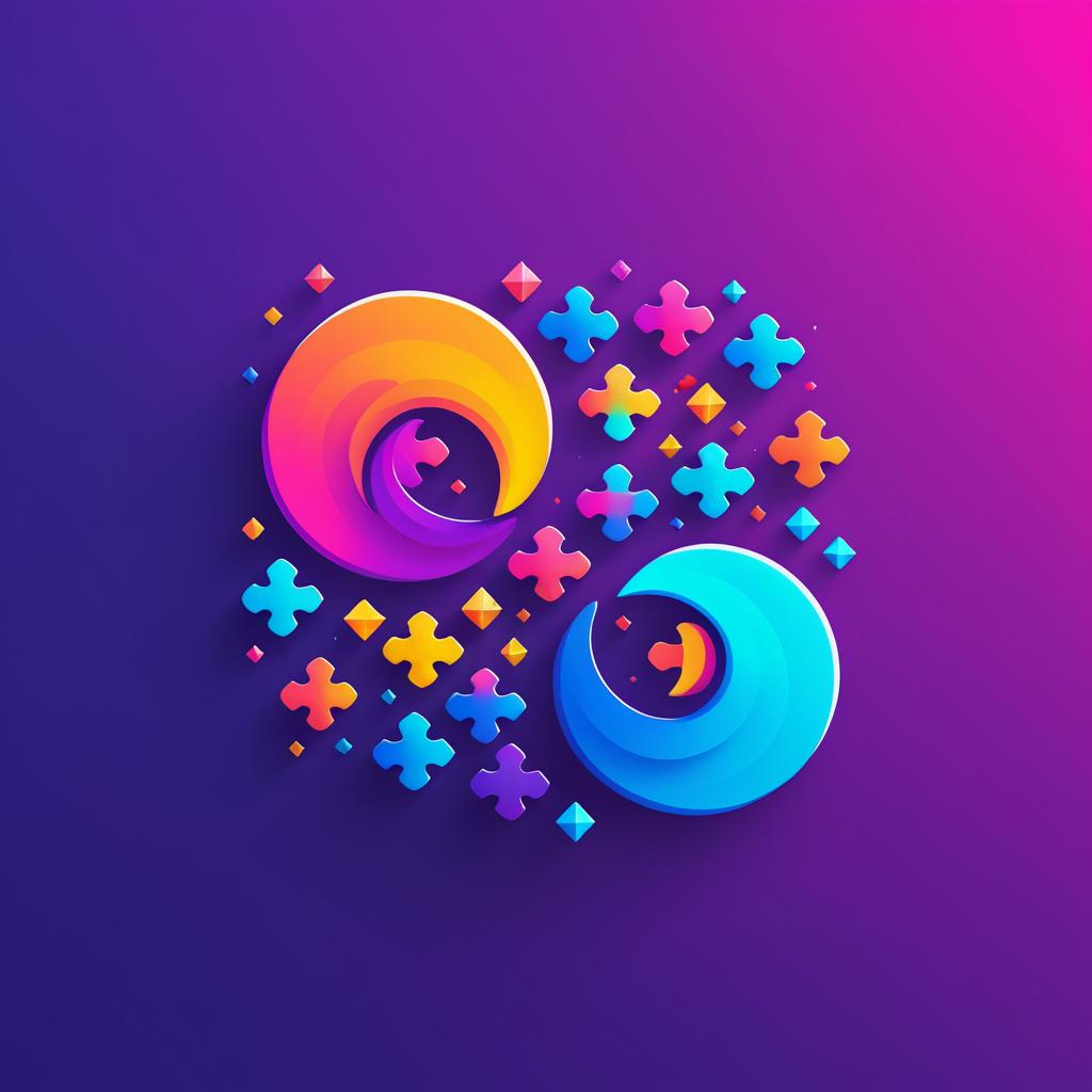 Vibrant Logo Design for Puzzle Games