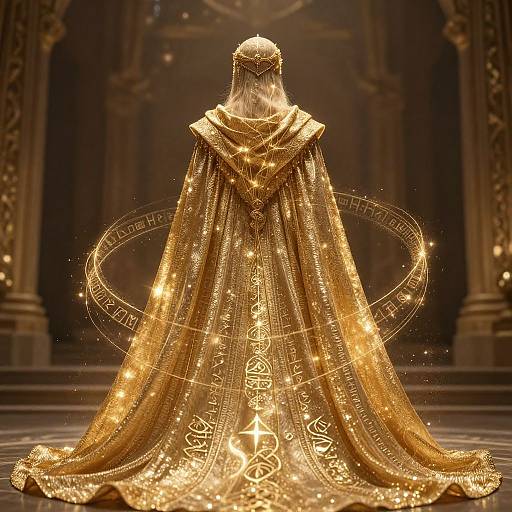 Mythical Golden Threaded Cloak